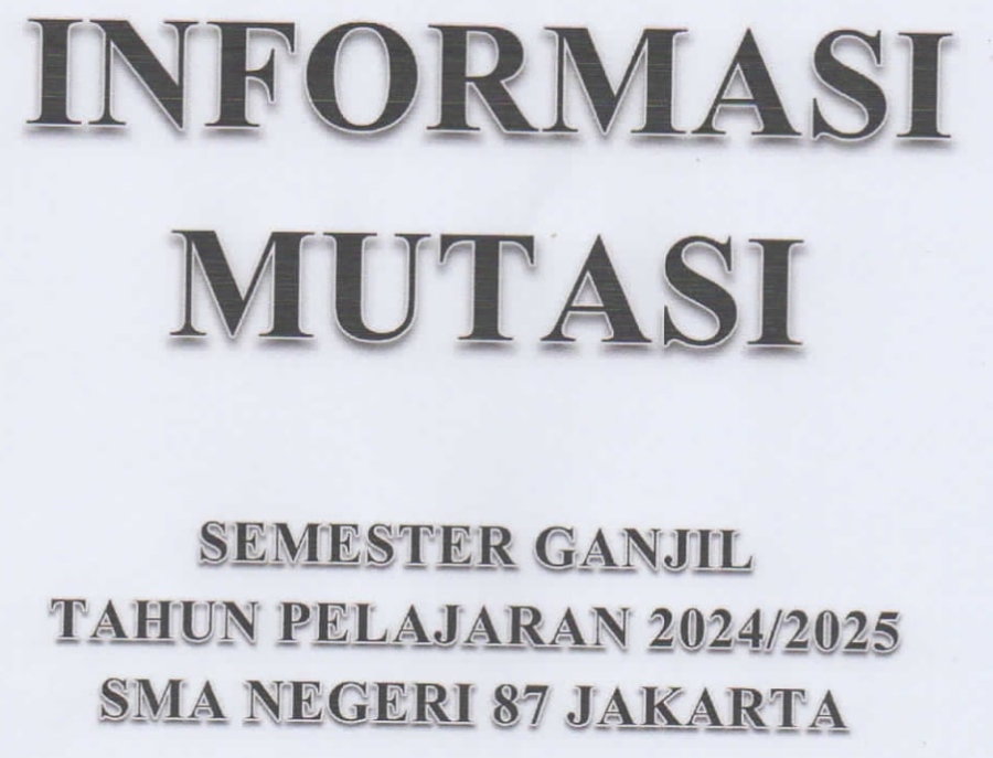 Informasi Mutasi Peserta Didik Tahun Pelajaran 2024/2025